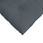 vidaXL Coussin de Dos Gris foncé 120 x 50 cm Tissu en velours côtelé