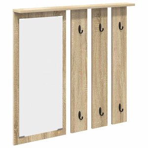vidaXL Porte-manteau mural avec étagère Chêne sonoma 84 x 10 x 80 cm