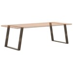 vidaXL Pieds de table à manger en forme de U  2 pièces  acier naturel  90 x (72-73) cm