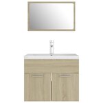 vidaXL Ensemble de meubles de salle de bain Chêne sonoma Aggloméré