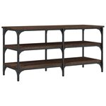 vidaXL Banc à chaussures chêne marron 100x38 5x49 cm bois d'ingénierie