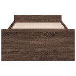 vidaXL Cadre de lit à tiroirs chêne marron 90x190 cm bois d'ingénierie