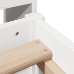 vidaXL Lit bibliothèque sans matelas blanc 100x200 cm bois pin massif