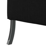 vidaXL Canapé à Haut Dossier 101cm Noir tissu