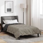 vidaXL Duvet complet toute l'année Gris clair et anthracite Microfibre