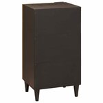 vidaXL Buffet Noir et or 40 x 33 x 75 cm bois de manguier massif