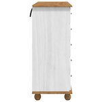 vidaXL Commode ASKIM Blanc 91 x 40 x 95 5 cm Bois de pin massif