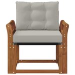 vidaXL Canapé d’extérieur Bois d'Acacia Massif Gris Naturel et Clair