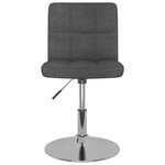 vidaXL Tabouret de bar pivotant Gris foncé Tissu