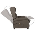 vidaXL Fauteuil de massage Marron Tissu