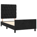 vidaXL Cadre de lit sans matelas noir 80x200 cm velours