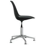 vidaXL Chaise pivotante de salle à manger Noir Similicuir