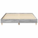 vidaXL Cadre de lit sans matelas sonoma gris 140x200 cm