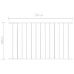 vidaXL Panneau de clôture Acier enduit de poudre 1 7x1 m Blanc
