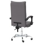Chaise fauteuil siège pivotante de inclinable de bureau informatique étude similicuir gris 02_0024246