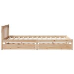 vidaXL Cadre de lit sans matelas 135x190 cm bois de pin massif