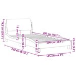 vidaXL Cadre de lit Dover gris foncé 100x200 cm velours