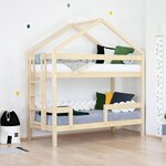 Lits cabane superposés KILI 90 x 200 verni