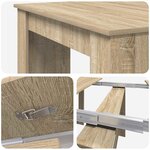 vidaXL Table à dîner 180 x 85 x 75 cm Bois d'ingénierie Chêne Sonoma