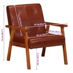 vidaXL Fauteuil marron cuir véritable