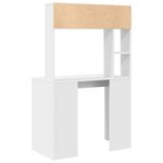 vidaXL Bureau avec étagère Blanc 91 x 50 x 149 cm Bois d'ingénierie