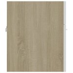 vidaXL Armoire d'évier et lavabo intégré Blanc/chêne sonoma Aggloméré