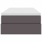 vidaXL Lit avec rangement et matelas Gris 100 x 200 cm Simili cuir