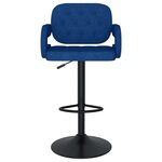 vidaXL Tabourets de bar lot de 2 bleu tissu