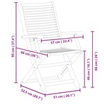 vidaXL Chaises pliantes  lot de 8  57 x 66 x 95 cm  en bois d'acacia massif