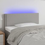 vidaXL Tête de lit à LED Gris clair 90x5x78/88 cm Tissu