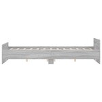 vidaXL Cadre de lit tête de lit et pied de lit sonoma gris 140x200 cm