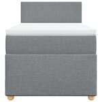 vidaXL Sommier à lattes de lit avec matelas gris clair 80x200 cm tissu