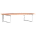 vidaXL Étagère de vasque murale acier et bois de chêne massif