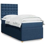 vidaXL Sommier à lattes de lit avec matelas Bleu 80x200 cm Tissu