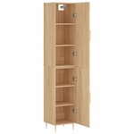 vidaXL Buffet haut Chêne sonoma 34 5x34x180 cm Bois d'ingénierie