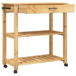vidaXL Chariot de cuisine MONZA 84x40x88 5 cm bois massif de pin