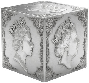 Monnaie QUEEN ELIZABETH II 3D Cube 6 Oz Argent 10$ Solomon Islands 2026 (PRÉCOMMANDE)