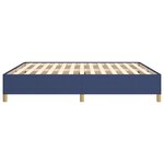 vidaXL Cadre de lit Bleu 160x200 cm Tissu