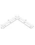 THIRARD - Equerre de fenêtre pour porte  140x140x20mm  bouts carrés  acier zingué