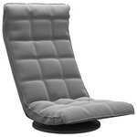 vidaXL Chaise de sol pivotante Gris foncé Velours