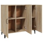 vidaXL Buffet chêne sonoma 90x34x80 cm bois d'ingénierie