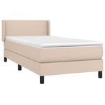 vidaXL Sommier à lattes de lit avec matelas Cappuccino 90x190 cm