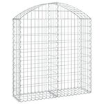 vidaXL Panier de gabions arqué 100x30x100/120 cm Fer galvanisé
