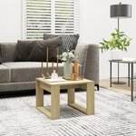 Vidaxl table d'appoint chêne sonoma 50x50x35 cm aggloméré