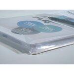 Sachet De 2 Pochettes Adhésives À Soufflet - Pp Haute Qualité 20/100e - A4 - Cristal - X 10 - Exacompta