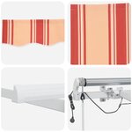 vidaXL Auvent Rétractable Jaune et Orange 500 × 350 cm Tissu et Métal