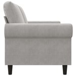 vidaXL Canapé à 2 places Gris clair 140 cm Velours