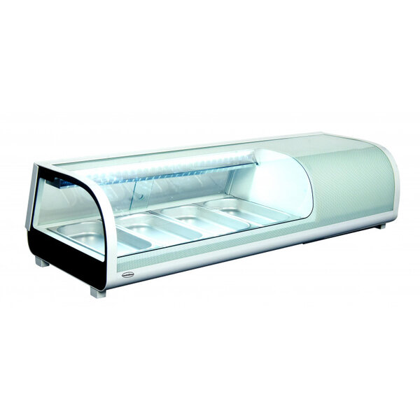 Vitrine réfrigérée à sushis pour bac gn 1/3 - combisteel - r600a - acier inoxydable1529 mm6 x gn 1/3 1529x420x265mm
