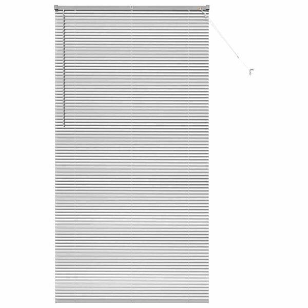 vidaXL Store de Fenêtre avec des rideaux Manuel Argent Aluminium
