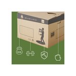 Pack and Move - Lot 20 cartons déménagement automatique - 60 x 50 x 40 cm - Poignées renforcées